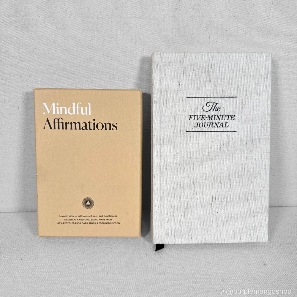 Intelligent Change Five Minute Journal + Mindful Affirmations Bundle NWOT